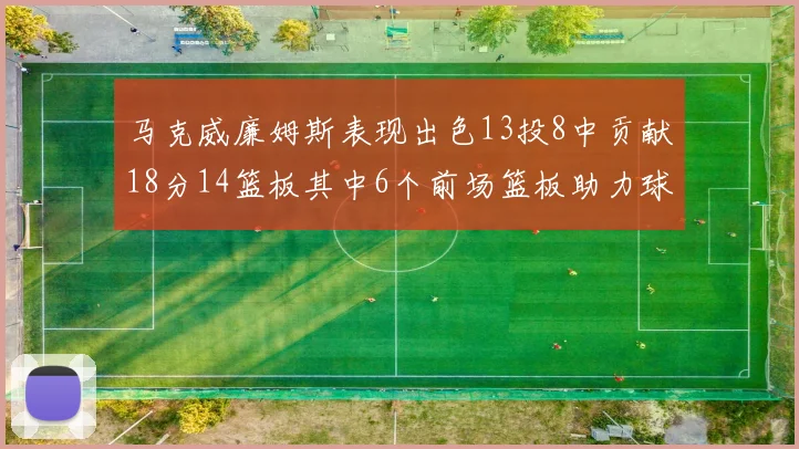 马克威廉姆斯表现出色13投8中贡献18分14篮板其中6个前场篮板助力球队